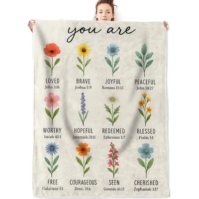 Scripture Wildflower Blanket: You Are Loved and Seen