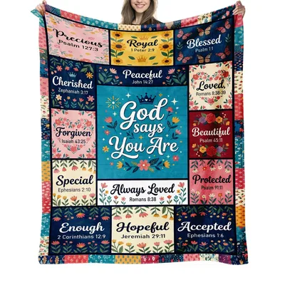 God says you are Precious Blanket with Bible Verses