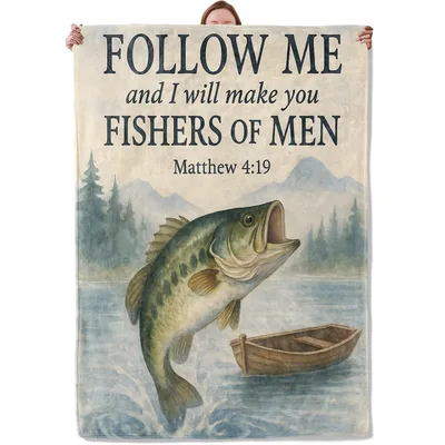 Fisherman Faith Blanket: Follow Me, Fishers of Men
