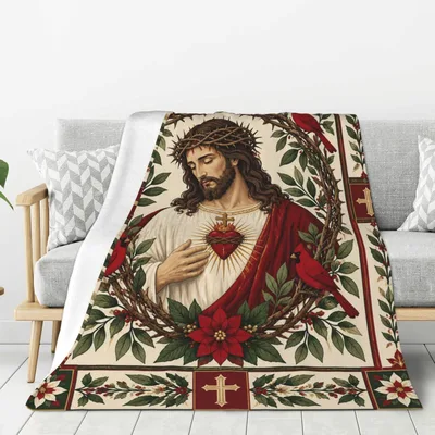 Sacred Heart Jesus Christian Blanket