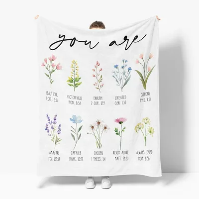Wildflower Scripture Blanket for Encouragement and Gifts