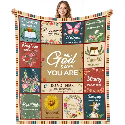 Göttliche Liebe Blanket: God Says You Are Faith Quilt