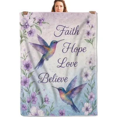 Hummingbird Faith Blanket for Quiet Hope and Love