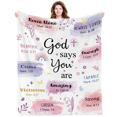 God Says You Are Verses Blanket: Affirming Bible Verse Design