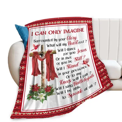 I Can Only Imagine Blanket: A Cross and Scripture Design