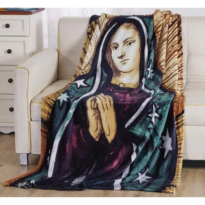 Our Lady of Guadalupe Portrait Blanket Devotional Art Design