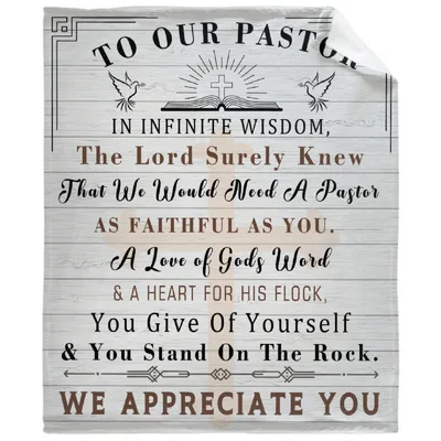 To Our Pastor We Appreciate Blanket: A Tribute to Faithful Service