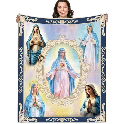 Immaculate Heart of Mary Blanket: Classic Religious Art Print