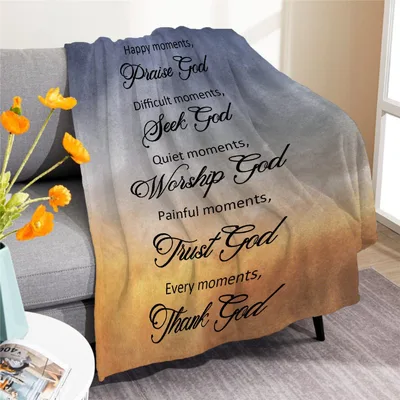 Praise God Seek God Blanket: A Faith-Inspired Design for Daily Life