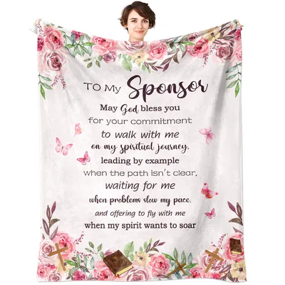 To My Sponsor Prayer Blanket Spiritual Journey Gift