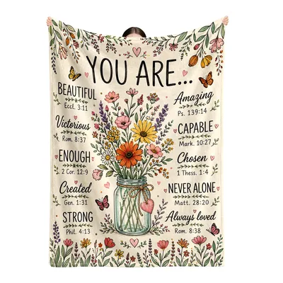You Are Beautiful Affirmations Blanket