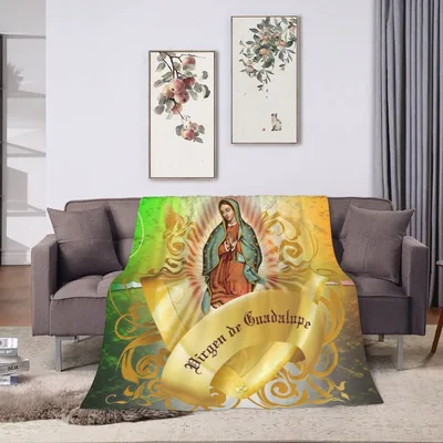 Our Lady of Guadalupe Gold Blanket Virgin de Guadalupe Print