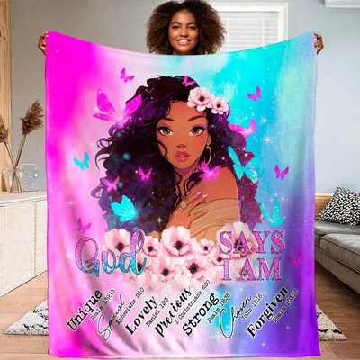 God Says Blanket: A Vibrant Affirmation for Faith and Identity