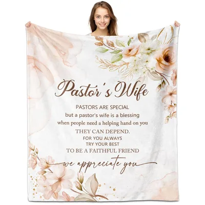 Pastors Wife Appreciation Blanket featuring floral art