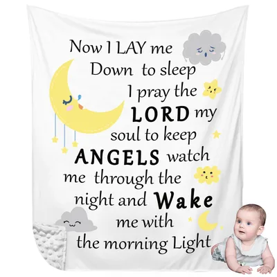 Now I Lay Me Down Blanket: Cute Prayer Design for Baby Sleep