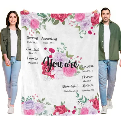 You Are Floral Bible Blanket: Verses and Flowers for Faith