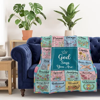 God Says Blanket: A Patchwork of Biblical Promises and Affirmations