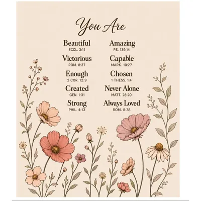 Bible Verses Floral Affirmations Blanket for Women and Mom