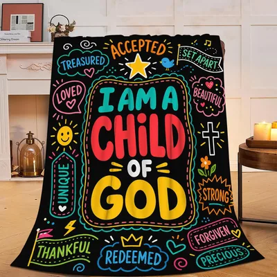 I Am a Child Blanket: Vibrant Faith Design for Kids