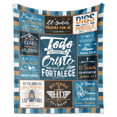Todo Lo Puedo En Blanket: A Spanish Christian Design
