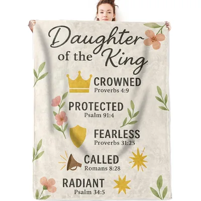 Daughter of the King Blanket: Crowned, Protected, Fearless Design