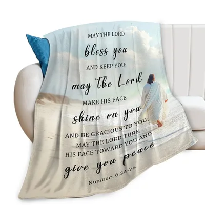 May the Lord Bless You Blanket - Numbers 6:24-26 Design