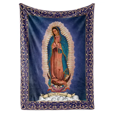 Our Lady of Guadalupe Blanket featuring a traditional portrait