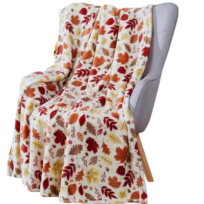 Autumn Leaves Blanket for Cozy Fall Evenings