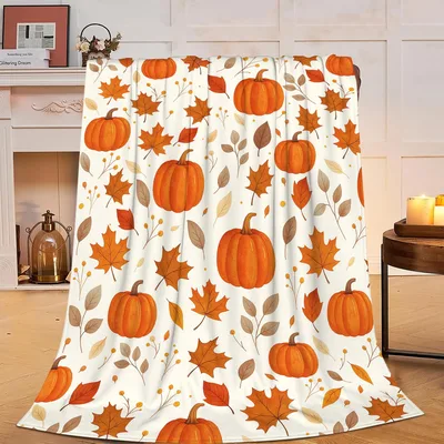 Pumpkin Patch Fall Blanket for Cozy Autumn Evenings