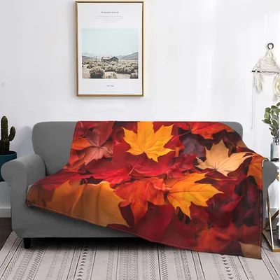 Autumn Maple Blanket: Fall Leaves Throw for Cozy Days