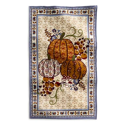 Pumpkin Border Pattern Blanket featuring ornate fall harvest design
