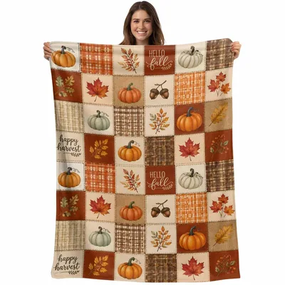 Happy Fall Pumpkins Blanket