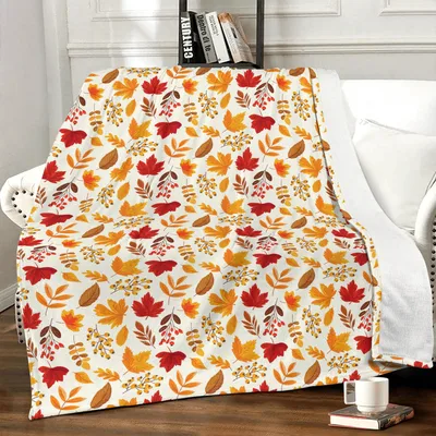 Autumn Leaves and Berries Blanket: Cozy Fall Pattern for Your Couch