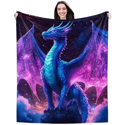 Fantasy Dragon Galaxy Blanket