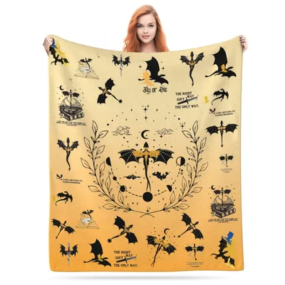 Dragon Fantasy Pattern Blanket: Fly or Die Dragon Art Design