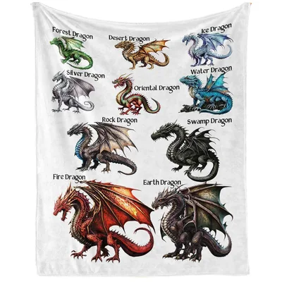Dragon Types Chart Blanket: A Guide to Ten Legendary Beasts