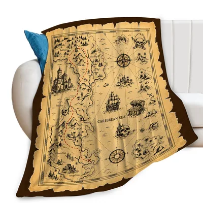 Nautical Treasure Map Blanket: A Pirate's Guide to Adventure and Rest
