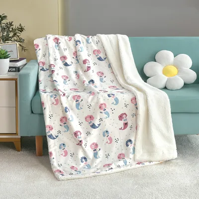 Pink Mermaid Pattern Blanket: Whimsical Underwater Design for Kids
