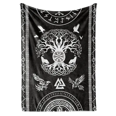 Norse Tree of Life Blanket: Viking Totem Design for Myth Lovers