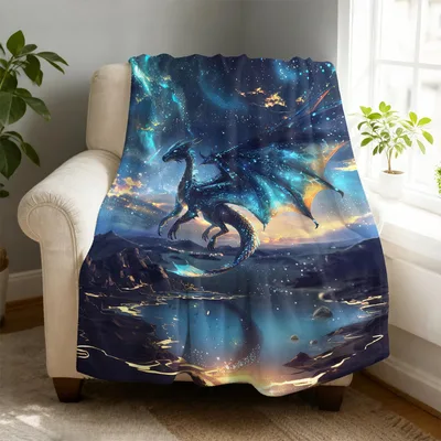 Blue Star Dragon Night Blanket