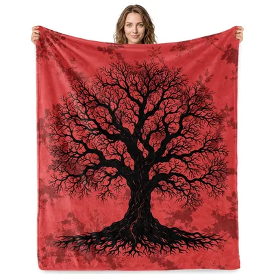 Norse Tree of Life Blanket: Yggdrasil Art for Fantasy Fans