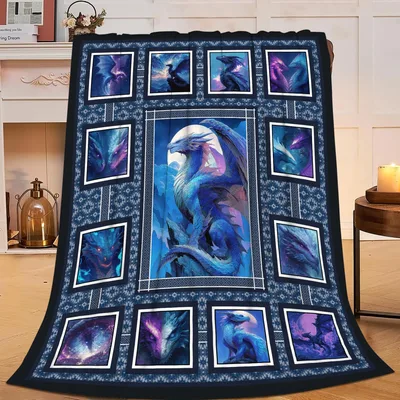 Dragon Framed Panels Design Blanket