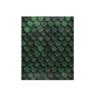 Green Dragon Scales Pattern Blanket for Fantasy Lovers