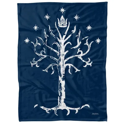 White Tree Silhouette Blanket: Gondor Tree of Hope Design
