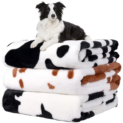 Cow Print Dog Blanket for Farm Lovers and Pet Owners