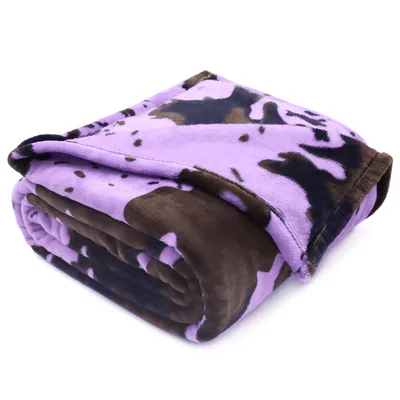 Lavender Cow Blanket: Purple Camo Animal Print for Farm Lovers