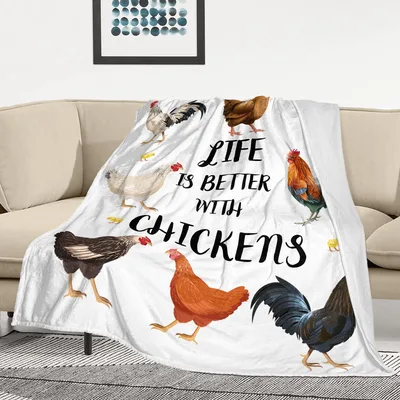 Chicken Farmer Blanket: Life Is Better With Chickens Design
