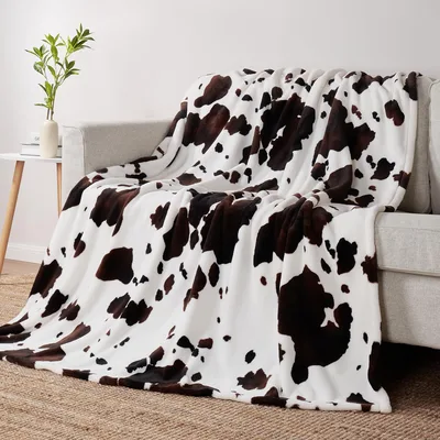 Brown Cow Spots Blanket for Farm Lovers and Pattern Enthusiasts