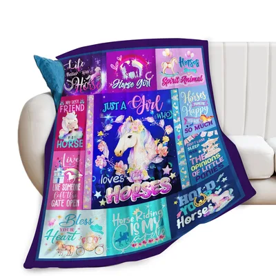 Horse Rider Blanket: Just A Girl Who Loves Horses Design