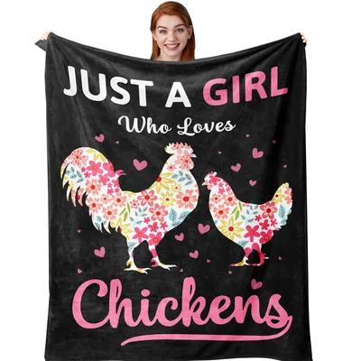 Chicken Lover Blanket: Just a Girl Who Loves Chickens Design